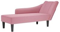 vidaXL Chaiselongue Chaiselongue mit Rechter Armlehne Rosa Samt, 1 Teile