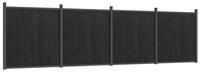 vidaXL Gartenzaun, Zaunelement Grau 699x186 cm WPC