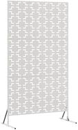 vidaXL Gartenzaun Sichtschutz Grau 100 x 50 x 180 cm Stahl, (1-St)