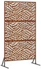 vidaXL Gartenzaun Sichtschutz Grau 100 x 50 x 180 cm Wetterfeststahl, (1-St)