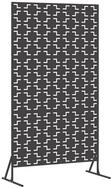 vidaXL Gartenzaun Sichtschutz Schwarz 100 x 50 x 180 cm Stahl, (1-St)