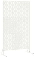 vidaXL Gartenzaun Sichtschutz Wei&szlig; 100 x 50 x 180 cm Stahl, (1-St)