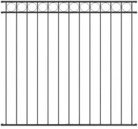 vidaXL Gartenzaun Zaunelement ASSEN Grau 170 x 120 cm Stahl, (1-St)