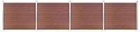 vidaXL Gartenzaun Zaunelement Set WPC 699x146 cm Braun, (1-St)
