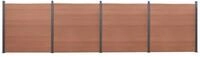 vidaXL Gartenzaun Zaunelement-Set Braun 699x186 cm WPC, (1-St)