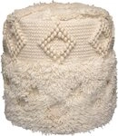 Kayoom Pouf Bohist 125 35cm x 35cm, Strukturen mit Fransen und Quasten (1-St),