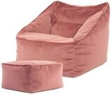icon Sitzsack Riesen Sessel aus Samt &bdquo;Natalia" mit Hocker (Spar-Set, 1 x
