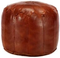 vidaXL Polsterhocker Pouf Hellbraun 40 x 35 cm Echtes Ziegenleder (1 St)