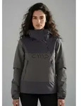 CMP Winterjacke zum &Uuml;berziehen, kurzer asymmetrischer Zipper schwarz XL