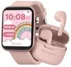 Tikkers Armband Tikkers Smart Series 13 Smartwatch & Ohrh&ouml;rer Set (Schwarz/Rosa