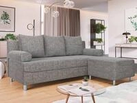 MIRJAN24 Schlafsofa Dover, mit Bettkasten und Schlaffunktion, Chromf&uuml;&szlig;e,