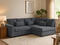 Beautysofa Ecksofa RAMO mit Schlaffunktion 160x200 cm, im Set mit Topper