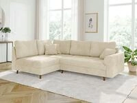 S-Style M&ouml;bel Ecksofa Kristian mit Holzf&uuml;&szlig;en im skandinavischen Stil aus