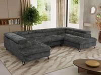 MKS M&Ouml;BEL Ecksofa PABLO U, Set, Wellenfeder, Metallbeine, HR35-Schaum,...