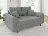 S-Style M&ouml;bel 2-Sitzer Sofa Leif mit Holzf&uuml;&szlig;en im skandinavischen Stil aus