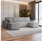 Masseno Ecksofa PESANO mit Schlaffunktion U-Form, Sofa mit Bettkasten