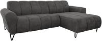 Beautysofa Ecksofa mit schwarzen Metallbeinen VOLARE MINI, mit modernem Design...