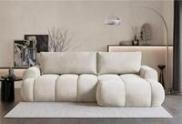 Selsey Ecksofa OMBO MINI, Ecksofa mit Schlaffunktion & Bettkasten, Boucl&eacute;, 246 cm