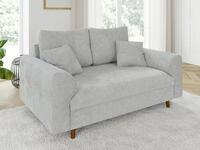 S-Style M&ouml;bel 2-Sitzer Sofa Kristian mit Braun Holzf&uuml;&szlig;en aus Chenille-Stoff,...
