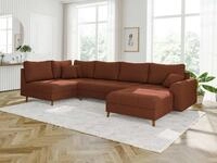 S-Style M&ouml;bel Wohnlandschaft Zara mit Braun Holzf&uuml;&szlig;en im skandinavischen...