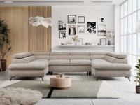 MKS M&Ouml;BEL Ecksofa PETER U, Set, Ecksofa U-Form, Wellenfedern, HR35-Schaum,...