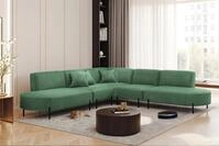 Fun M&ouml;bel Ecksofa Sofa VALENCIA Seite universal in Stoff, Rundumbezug