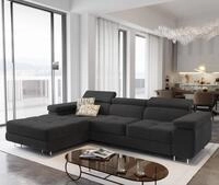 Masseno Ecksofa ELMA mit Schlaffunktion L-Form, Sofa mit Bettkasten