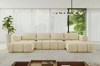 ALTDECOR Wohnlandschaft CLOUD-U, Couch mit Schlaffunktion, Wohnzimmer - Ecksofa,