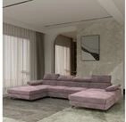 Masseno Ecksofa DETTI mit Schlaffunktion U-Form, Sofa mit Bettkasten