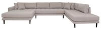 House Nordic Sofa Lido Sofa Usofa links gewendet 4 Kissen braun., 1 Teile