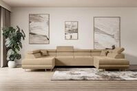 ALTDECOR Wohnlandschaft GUSA-U, Couch mit Schlaffunktion, Wohnzimmer - Ecksofa,