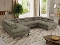 MKS M&Ouml;BEL Ecksofa PABLO U, Set, Wellenfeder, Metallbeine, HR35-Schaum, U-f&ouml;rmige