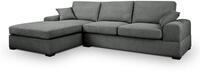 xonox.home Ecksofa, in L-Form Recamiere links aus Strukturstoff in grau...