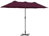 vidaXL Sonnenschirm Garten-Sonnenschirm Bordeauxrot 370 x 197 x 239 cm