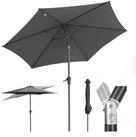 Sekey Sonnenschirm &oslash; 200/270/300 cm Gartenschirm Rund, Marktschirm Knickbar,...
