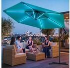 Swing&Harmonie Sonnenschirm mit RGB Beleuchtung LED Ampelschirm Garten Schirm,...