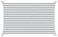 vidaXL Sonnensegel Sonnensegel Hellgrau und Wei&szlig; 4 x 2,5 m 100 % Polyester...