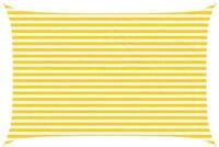 vidaXL Sonnensegel Sonnensegel Gelb und Wei&szlig; 4,5 &times; 3 m 100 % Polyester Oxford,
