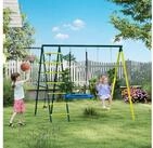 Outsunny Einzelschaukel Kinderschaukel-Set Schaukelgestell mit Schaukeln