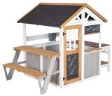 roba&reg; Spielhaus aus Holz - Inkl. Spielk&uuml;che mit Kochfeldern + Picknick-Tisch &