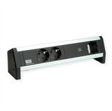 Bachmann DESK 2xSchutzkontakt USB C Steckdosenleiste, USB Charger 60W 1xABD...