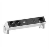 Bachmann DESK2 2xCEE7/3 1xUSB C/C 100W Steckdosenleiste (Kabell&auml;nge 1 m), 1xCM...