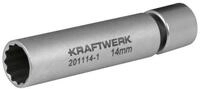 Kraftwerk Stecknuss Kraftwerk 3/8" Z&uuml;ndkerzen-Stecknuss 14 mm mit Gel.