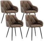 Woltu 4-Fu&szlig;stuhl (Set, 4 St), Esszimmerst&uuml;hle ergonomischer aus Kunstleder