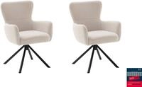 MCA furniture 4-Fu&szlig;stuhl (Set, 2 St), Taschenfederkern, 360&deg; drehbar