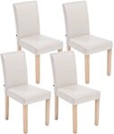 CLP Esszimmerstuhl Ina Kunstleder (4er Set, 4 St), Holzgestell, hohe Lehne