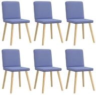 vidaXL Esszimmerstuhl Esszimmerst&uuml;hle 6 Stk. Jeansblau Stoff (6 St)