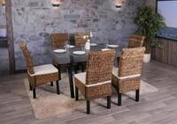 MCW Esszimmerstuhl Loiret-6 (Set, 6 St), 6er-Set, In hellem und dunklem Geflecht