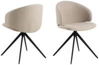 ACTONA GROUP Esszimmerstuhl in Beige, Stoff - 53x78x54cm (BxHxT)