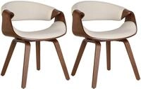 CLP Esszimmerstuhl Foley (2er Set, 2 St), Stoff- oder Kunstlederbezug mit Holzgestell